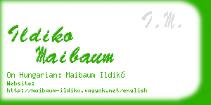 ildiko maibaum business card